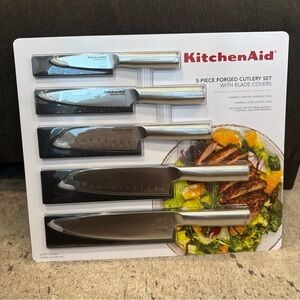 KitchenAid Silver 5-Piece Forged Cutlery Set